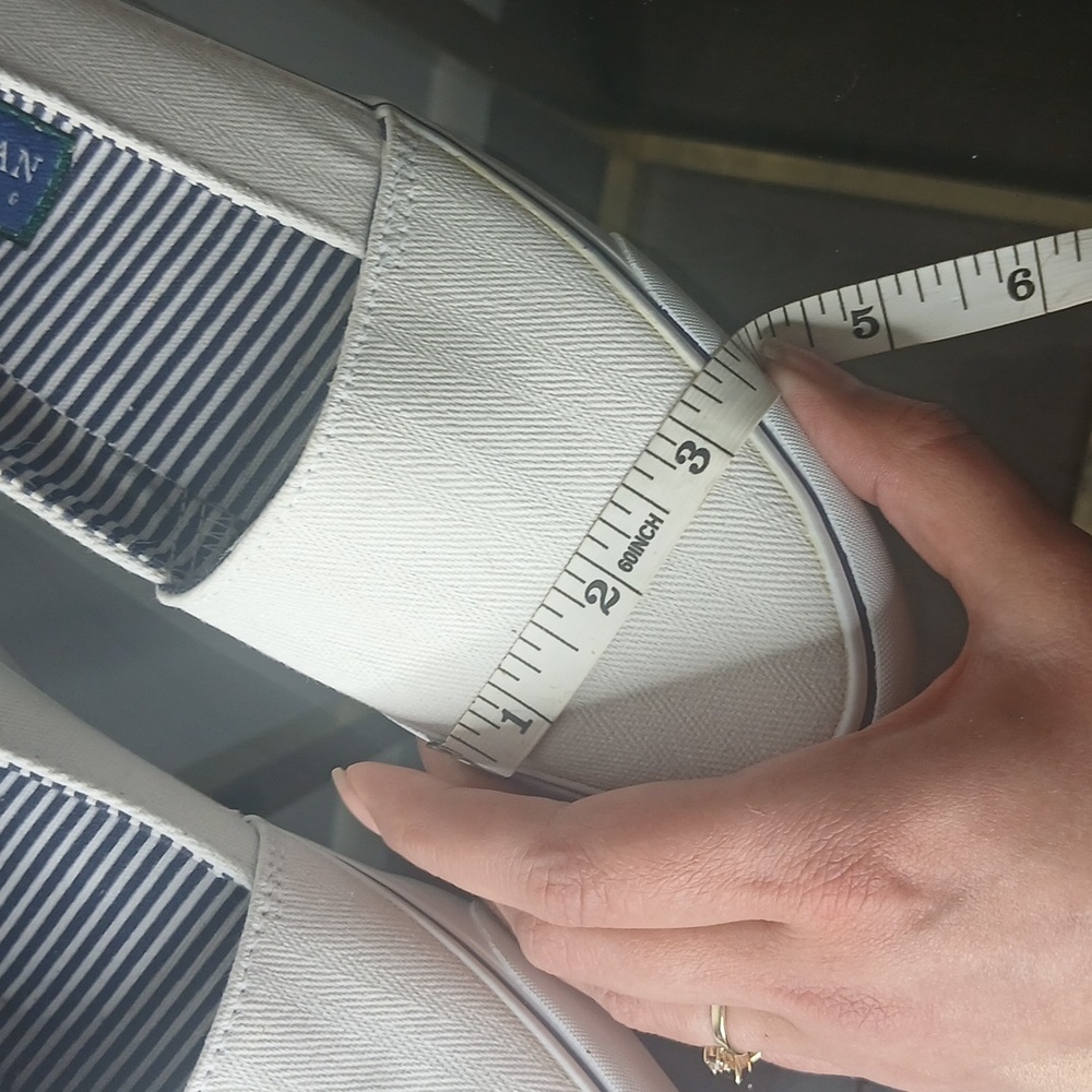 Cole Haan White Canvas Slip On Shoes Size 7.5 - Picture 12 of 14